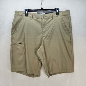 WEATHERPROOF MEN'S 38 KHAKI SHORTS ZIPPER POCKET STRETCHABLE NWT